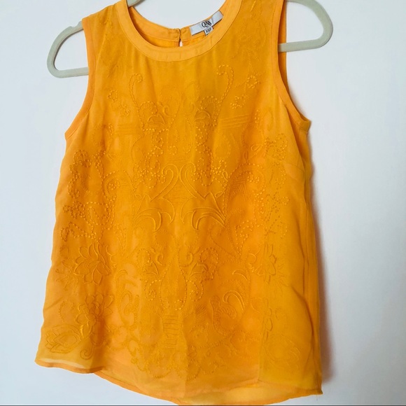 Q&A Embroidered Mustard Top - Picture 2 of 7